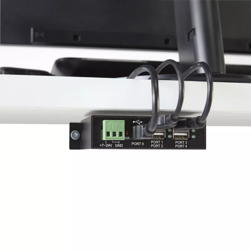StarTech.com 4 portu USB 2.0 centrālmezgls - metāla industriālais USB-A centrālmezgls - DIN sliežu, sienas vai galda montējams USB datu centrālmezgls - TAA atbilstošs USB paplašinātāja centrālmezgls
