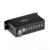 StarTech.com 7 portu USB 2.0 centrmezgls – metāla industriāls USB-A centrmezgls ar ESD aizsardzību un 350 W pārsprieguma aizsardzību – DIN sliedes, sienas vai galda montāžai – TAA atbilstošs USB paplašinātājs