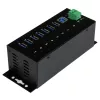 StarTech.com 7 portu rūpnieciskais USB 3.0 centrmezgls ar ESD aizsardzību~7 portu USB 3.0 centrmezgls (5 Gbps) - metāla rūpnieciskais USB-A centrmezgls ar ESD aizsardzību un 350 W pārsprieguma aizsardzību - DIN sliedes, sienas vai galda stiprinājums - TAA atbilstošs USB paplašinātājs