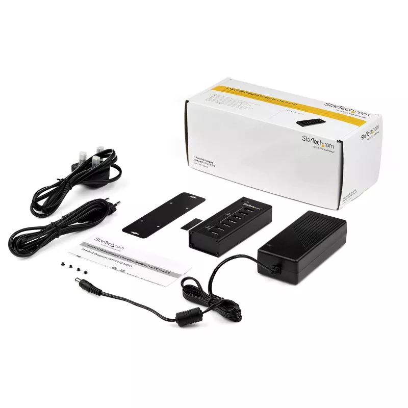 StarTech.com 7 portu USB uzlādes stacija ar 5x 1A portiem un 2x 2A portiem