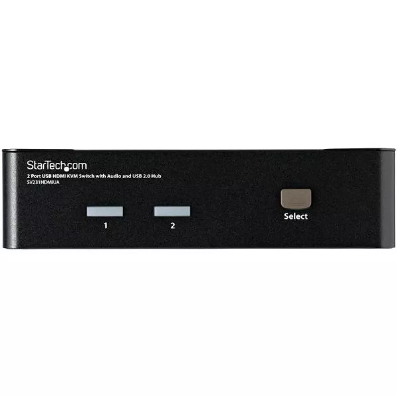 StarTech.com 2 portu USB HDMI KVM slēdzis ar audio un USB 2.0 centrmezglu