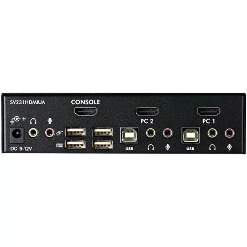StarTech.com 2 portu USB HDMI KVM slēdzis ar audio un USB 2.0 centrmezglu