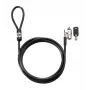 HP Atslēgas kabeļa bloķētājs 10 mm, 1,83 m, Apaļā atslēga, Cinkots tērauds, Melns
