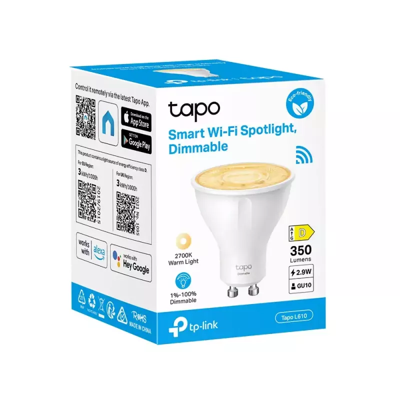 Smart bulb TP-Link Tapo L610 Wi-Fi Dimmable balta