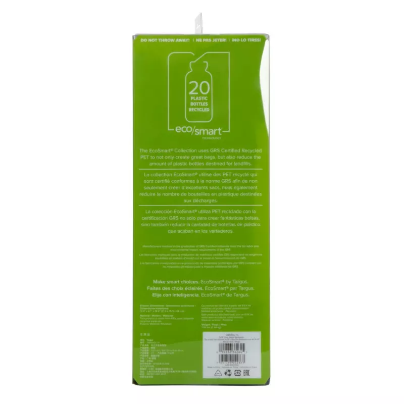 Ikdienas mugursoma Targus Zero Waste Melns pārstrādāta plastmasa 21L