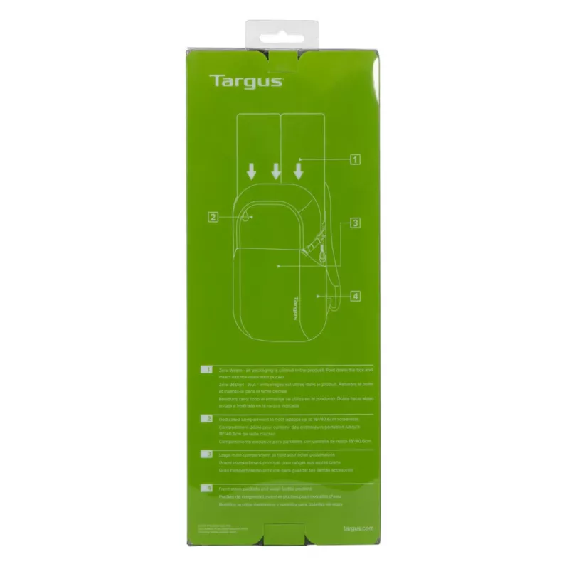 Ikdienas mugursoma Targus Zero Waste Melns pārstrādāta plastmasa 21L