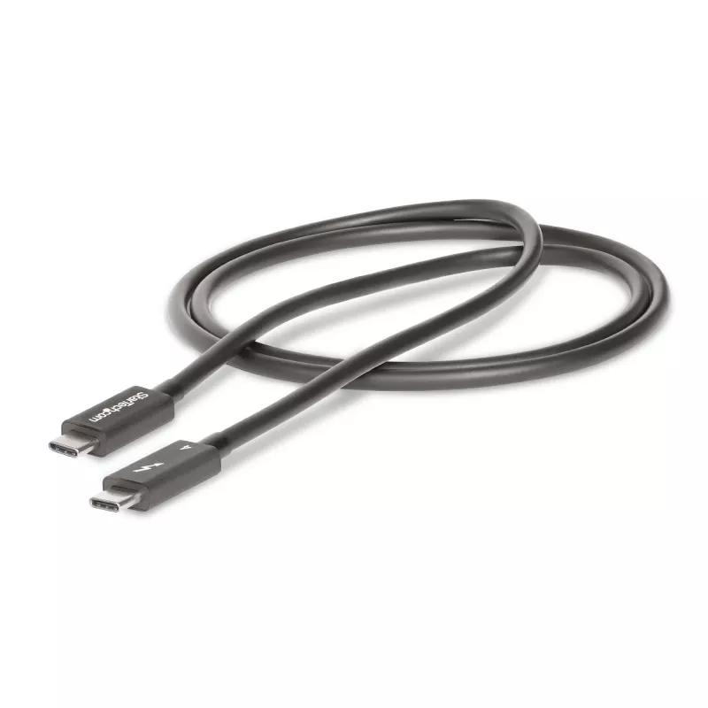 StarTech.com 0.9 m (3 pēdas) Thunderbolt 4 kabelis - 40 Gbps - 100 W PD - 4K/8K video - Intel sertificēts Thunderbolt kabelis - saderīgs ar USB4/Thunderbolt 3/USB 3.2/USB Type-C/DisplayPort