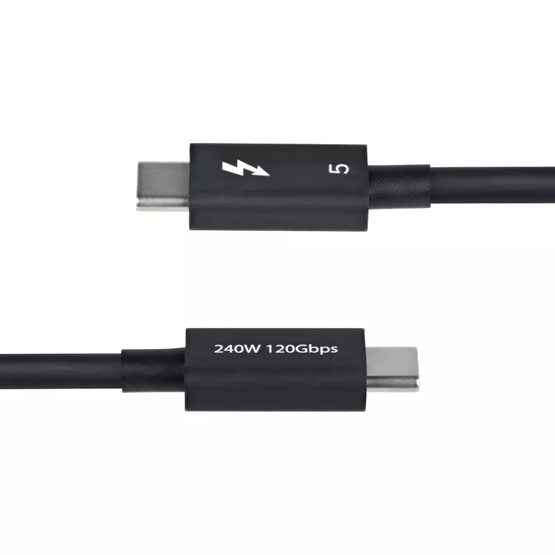 StarTech.com 3ft (1m) Thunderbolt 5 kabelis, 80Gbps/Līdz 120Gbps, 240W PD, 8K 60Hz, sertificēts Thunderbolt kabelis – saderīgs ar Thunderbolt 4/USB4/USB-C