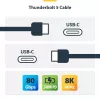 StarTech.com 3ft (1m) Thunderbolt 5 kabelis, 80Gbps/Līdz 120Gbps, 240W PD, 8K 60Hz, sertificēts Thunderbolt kabelis – saderīgs ar Thunderbolt 4/USB4/USB-C