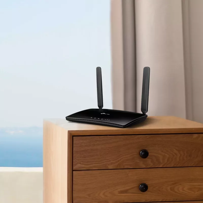 TP-Link TL-MR150 bezvadu maršrutētājs Fast Ethernet Vienjoslas (2,4 GHz) 4G Melns