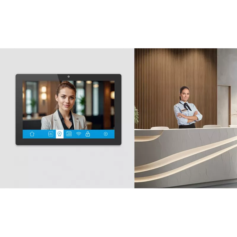 iiyama TW1023ASC-B3P Signālu displejs Kioska dizains 25.6 cm (10.1 collas) Wi-Fi 385 cd/m² WXGA Melns Skārienekrāns Iebūvēts procesors Android 24/7