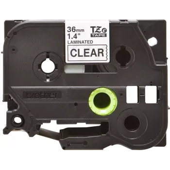 Laminēta lente Brother TZe161 36mm Melna uz caurspīdīga