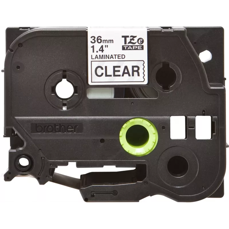 Laminēta lente Brother TZe161 36mm Melna uz caurspīdīga