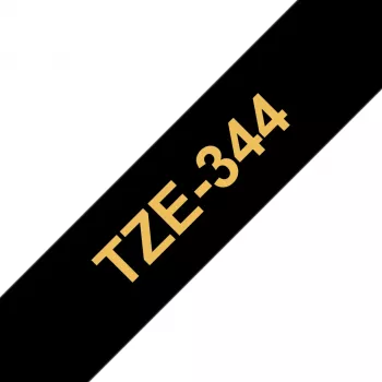 Brother laminēta lente 18 mm, zelts uz melna, TZe, termopārnese, Ķīna, 5 gads(-i), Brother