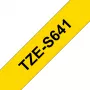 Brother TZE-S641 etiķešu lente Melns teksts uz dzeltena fona TZ