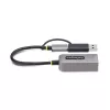 StarTech.com 2,5GbE USB-C uz Ethernet adapteris ar USB-A pārveidotāju, NBASE-T NIC, USB 3.0 Type-C 2,5/1G vairāku ātrumu tīkla, Thunderbolt saderīgs, Windows un Mac