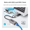 StarTech.com 2,5GbE USB-C uz Ethernet adapteris ar USB-A pārveidotāju, NBASE-T NIC, USB 3.0 Type-C 2,5/1G vairāku ātrumu tīkla, Thunderbolt saderīgs, Windows un Mac