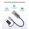StarTech.com 2,5GbE USB-C uz Ethernet adapteris ar USB-A pārveidotāju, NBASE-T NIC, USB 3.0 Type-C 2,5/1G vairāku ātrumu tīkla, Thunderbolt saderīgs, Windows un Mac