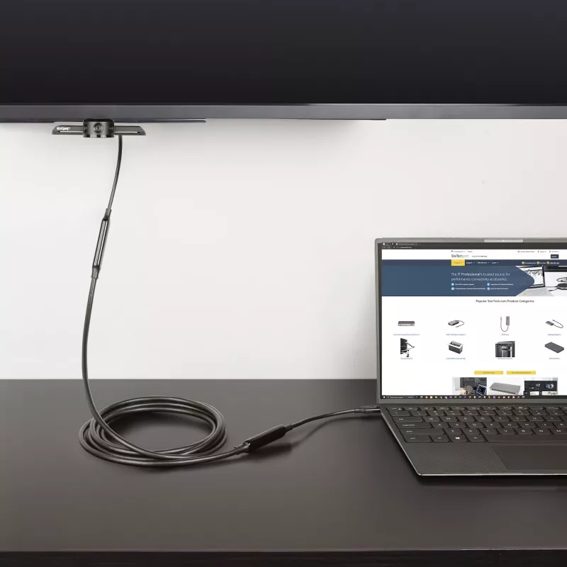 StarTech.com 3 m (10 pēdu) aktīvs USB-C kabelis, USB 3.2 Gen 2 10 Gbps, garš USB Type-C datu pārraides kabelis, 60 W barošanas padeve, 8K 60 Hz, DP 1.4 alternatīvais režīms ar HBR3/HDR10/MST/DSC 1.2/HDCP 2.2 — USB C uz C kabelis