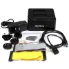 StarTech.com Divu nodalījumu USB 3.0 uz SATA un IDE cieto disku dokstacija, USB cieto disku doks, ārēja 2,5/3,5 collu SATA I/II/III un IDE (40 kontaktu) SSD/HDD dokstacija, karstās nomaiņas cieto disku nodalījumi, augšējās ielādes