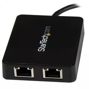 StarTech.com USB-C uz divu Gigabit Ethernet adapteri ar USB (Type-A) portu