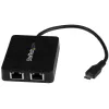 StarTech.com USB-C uz divu Gigabit Ethernet adapteri ar USB (Type-A) portu