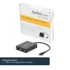 StarTech.com USB-C uz divu Gigabit Ethernet adapteri ar USB (Type-A) portu