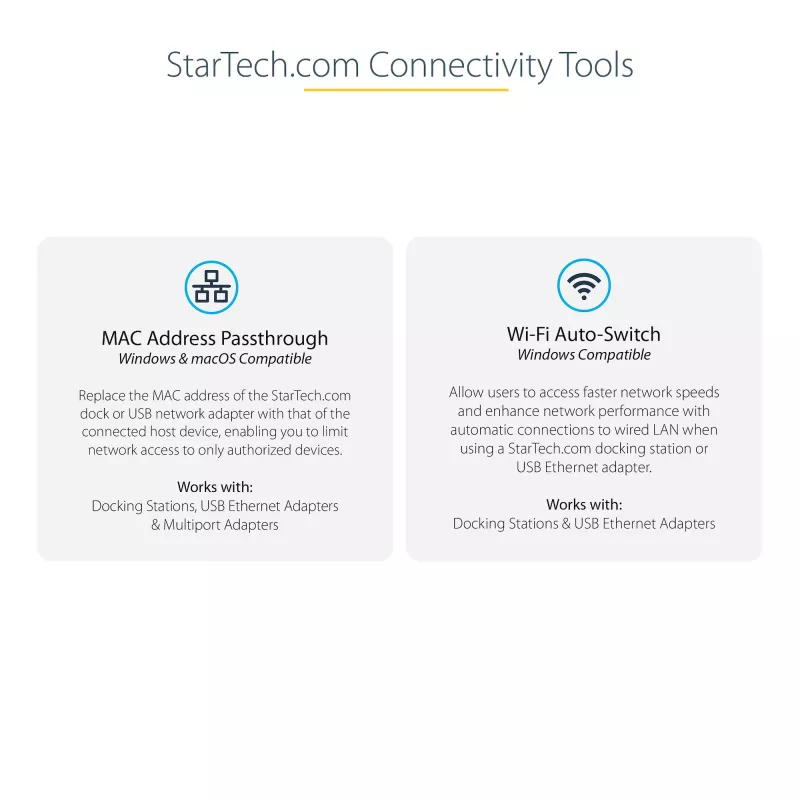 StarTech.com USB-C uz divu Gigabit Ethernet adapteri ar USB (Type-A) portu