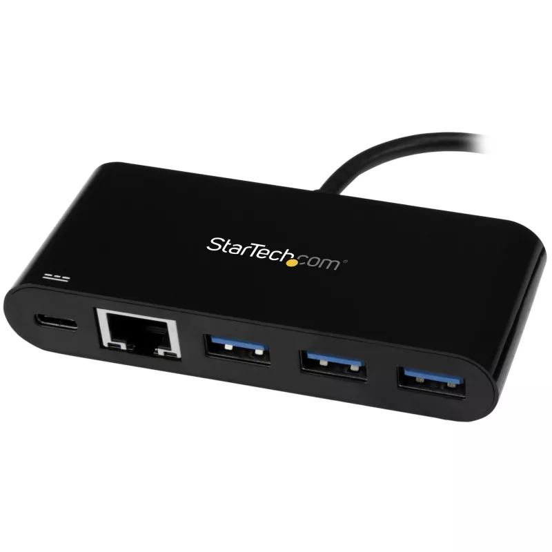 StarTech.com USB-C uz Ethernet adapteris ar 3 portu USB 3.0 centrmezglu un strāvas padevi
