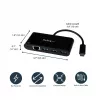 StarTech.com USB-C uz Ethernet adapteris ar 3 portu USB 3.0 centrmezglu un strāvas padevi