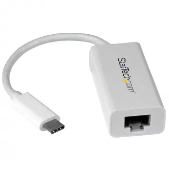 StarTech.com USB-C uz Gigabit tīkla adapteris - Balts, Vadu, USB Type-C, Ethernet, 5000 Mbit/s, Balts