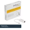 StarTech.com USB-C uz Gigabit tīkla adapteris - Balts, Vadu, USB Type-C, Ethernet, 5000 Mbit/s, Balts