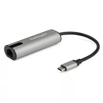 StarTech.com 2.5GbE USB C uz Ethernet adapteris NBASE-T NIC - USB 3.0 Type C 2.5/1 Gigabitu/100 Mbps vairāku ātrumu tīkla/ USB 3.1 klēpjdatora uz RJ45/LAN Thunderbolt 3 saderīgs/MacBook Pro Surface