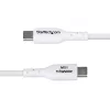 StarTech.com 2 m USB-A uz USB-C uzlādes kabelis, uzlāde un sinhronizācija, 3A, USB 2.0, TPE apvalks – balts USB uzlādes vads