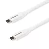 StarTech.com USB-C–USB-C kabelis ar 5 A PD – vīr./vīr. – balts – 2 m (6 pēdas) – USB 2.0 – USB-IF sertificēts