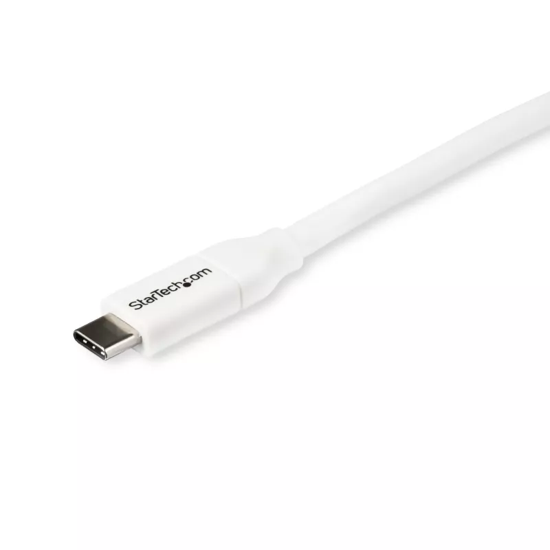 StarTech.com USB-C–USB-C kabelis ar 5 A PD – vīr./vīr. – balts – 2 m (6 pēdas) – USB 2.0 – USB-IF sertificēts