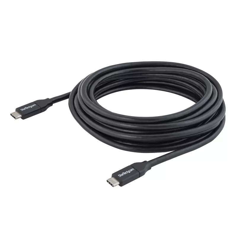 StarTech.com USB-C kabelis ar jaudas piegādi (5A) - vīr./vīr. - 4 m (13 pēdas) - USB 2.0 - USB-IF sertificēts