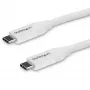 StarTech.com USB-C uz USB-C kabelis ar 5A PD - M/M - Balts - 4 m - USB 2.0 - USB-IF sertificēts