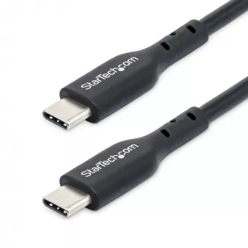 StarTech.com 2 m (6 pēdas) USB C uzlādes kabelis, USB-C kabelis, USB 2.0 Type-C klēpjdatoru lādētāja vads, 60 W 3A strāvas padeve, TPE apvalks, USB-C datu pārsūtīšanas kabelis, M/M
