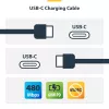 StarTech.com 3 m (9,8 pēdas) USB-C uzlādes kabelis, USB C kabelis, USB 2.0 Type-C klēpjdatora lādētāja vads, 60 W 3 A jaudas piegāde, TPE apvalks, USB-C datu pārsūtīšanas kabelis, M/M