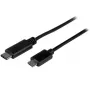 StarTech.com USB-C uz Micro-B kabelis - vīr./vīr. - 0,5 m - USB 2.0, 0,5 m, USB C, Micro-USB B, USB 2.0, 0,48 Gbit/s, melns