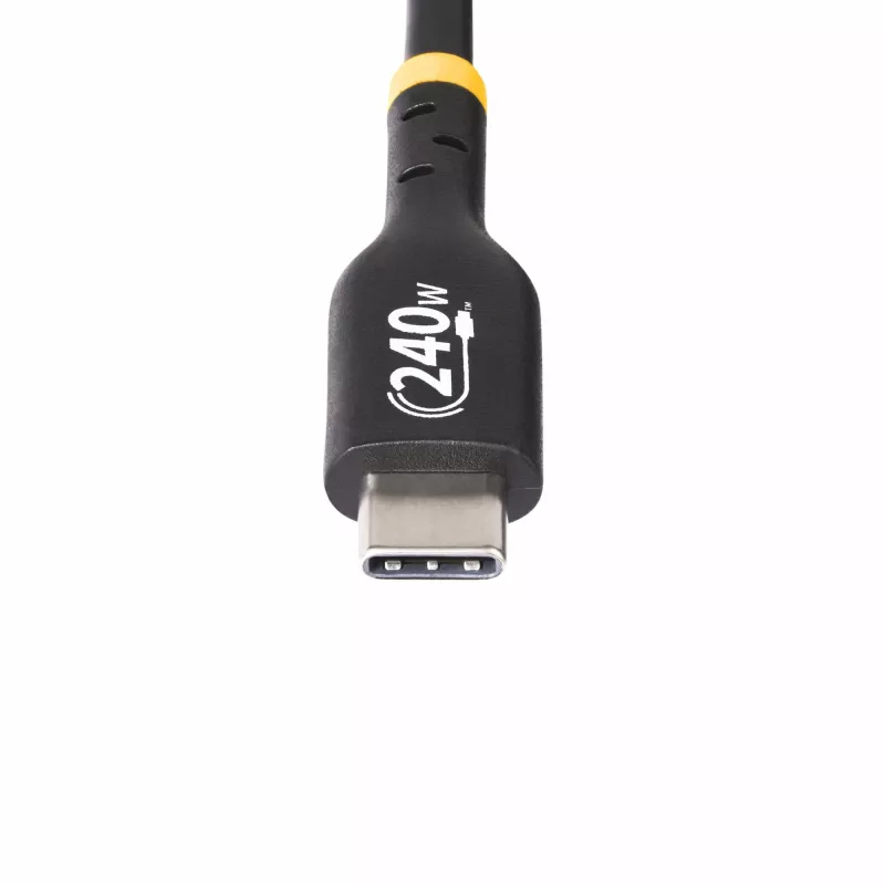 StarTech.com 1m USB-C uzlādes kabelis, USB-IF sertificēts USB C kabelis, 240W PD EPR, USB 2.0 Type-C klēpjdatora lādētāja vads, USB-C datu pārsūtīšanas kabelis, TPE apvalks, M/M