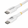 StarTech.com 1m balts USB-C uzlādes kabelis, USB-IF sertificēts USB C kabelis, 240W PD EPR, USB 2.0 Type-C klēpjdatoru lādētāja vads, USB-C datu pārraides kabelis, TPE apvalks