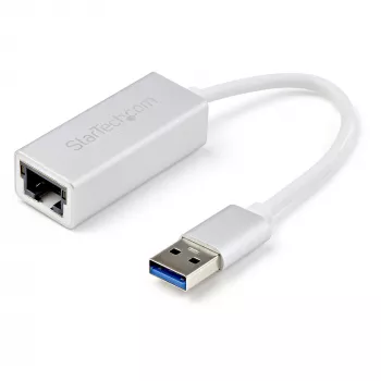 StarTech.com USB 3.0 uz Gigabit tīkla adapteris - Sudraba, Vadu, USB, Ethernet, 2000 Mbit/s, Sudraba