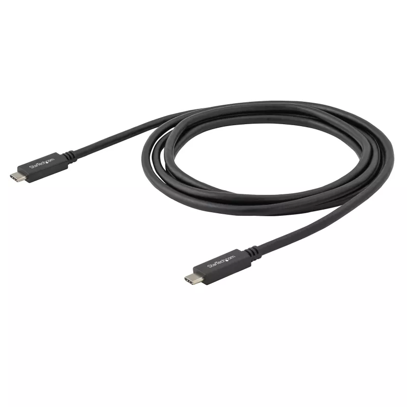 StarTech.com USB-C kabelis ar strāvas padevi (3A) – vīr./vīr. – 2 m (6 pēdas) – USB 3.0 – USB-IF sertificēts
