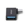 StarTech.com USB-C uz USB-A adapteris ar leņķi, USB 5 Gbps, kompakts USB-C vīr. uz USB-A siev. adapteris, metāla korpuss, V/S