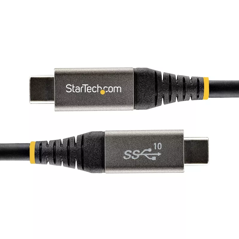 StarTech.com 3 pēdas (1 m) USB C kabelis 10 Gbps — USB-IF sertificēts USB-C kabelis — USB 3.1 Type-C kabelis — 100 W (5 A) Power Delivery uzlāde, DP Alt Mode — USB C uz C vads — uzlāde un sinhronizācija