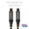 StarTech.com 3 pēdas (1 m) USB C kabelis 10 Gbps — USB-IF sertificēts USB-C kabelis — USB 3.1 Type-C kabelis — 100 W (5 A) Power Delivery uzlāde, DP Alt Mode — USB C uz C vads — uzlāde un sinhronizācija