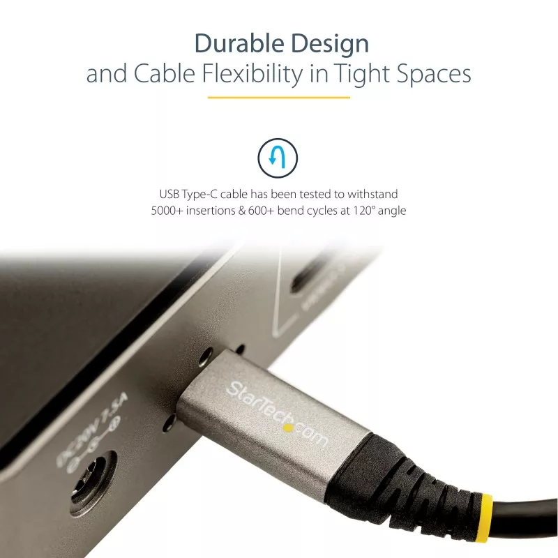 StarTech.com 3 pēdas (1 m) USB C kabelis 10 Gbps — USB-IF sertificēts USB-C kabelis — USB 3.1 Type-C kabelis — 100 W (5 A) Power Delivery uzlāde, DP Alt Mode — USB C uz C vads — uzlāde un sinhronizācija