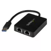 StarTech.com USB 3.0 uz divu portu Gigabit Ethernet adapteris NIC ar USB portu